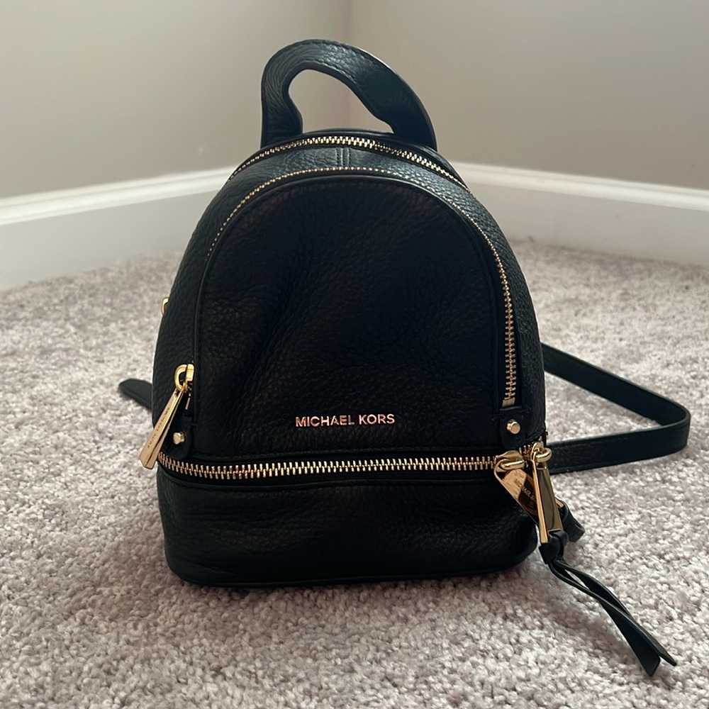 Mini black Micheal Kors backpack